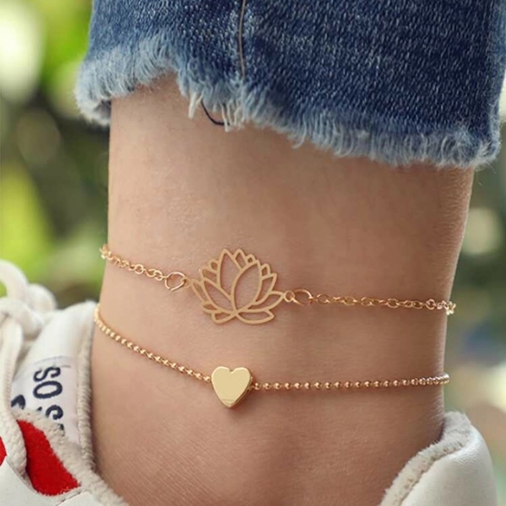 🌿 Love and Lotus Anklet 🌿